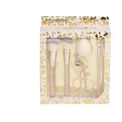 Kit accessoires maquillage 6 pièces beige ou rose - 2 coloris