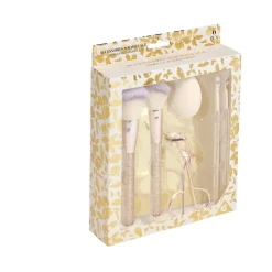 Kit accessoires maquillage 6 pièces beige ou rose - 2 coloris