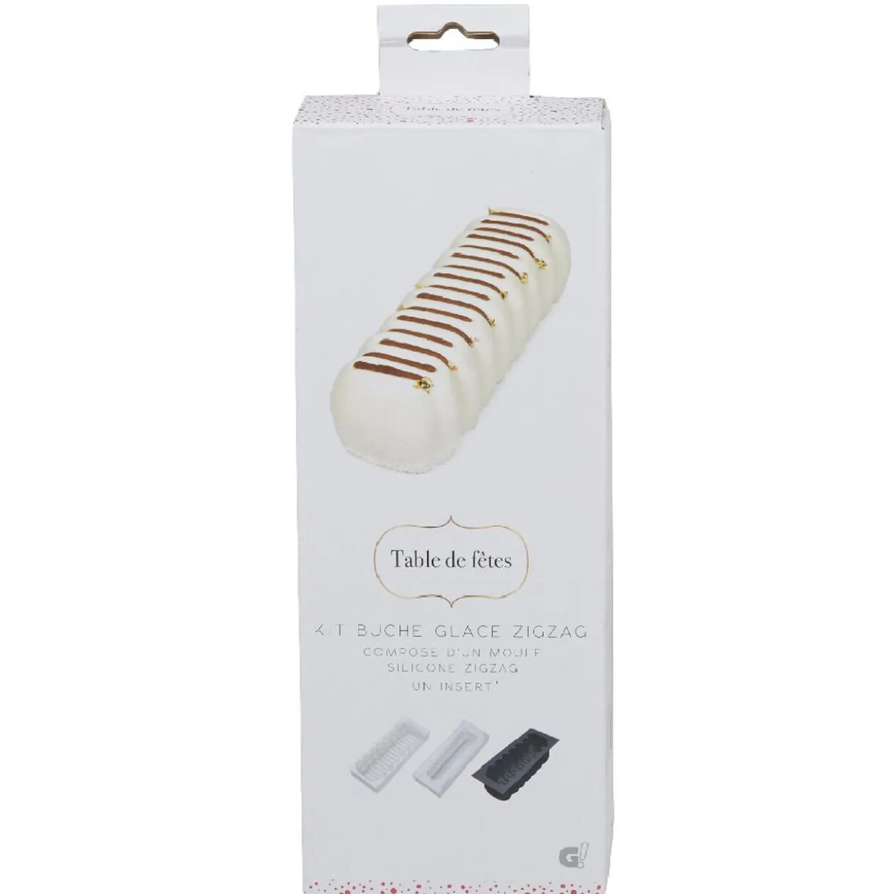 Kit bûche de Noël glacée à zigzag