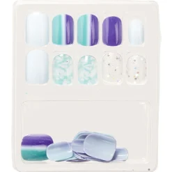 Kit de faux ongles motif Sirène