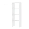 Kit dressing Layda blanc 4 étagères et 1 tringle