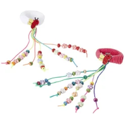 Élastique avec décor perles pendantes x2