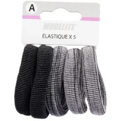 Élastique en mousse noir et gris x5