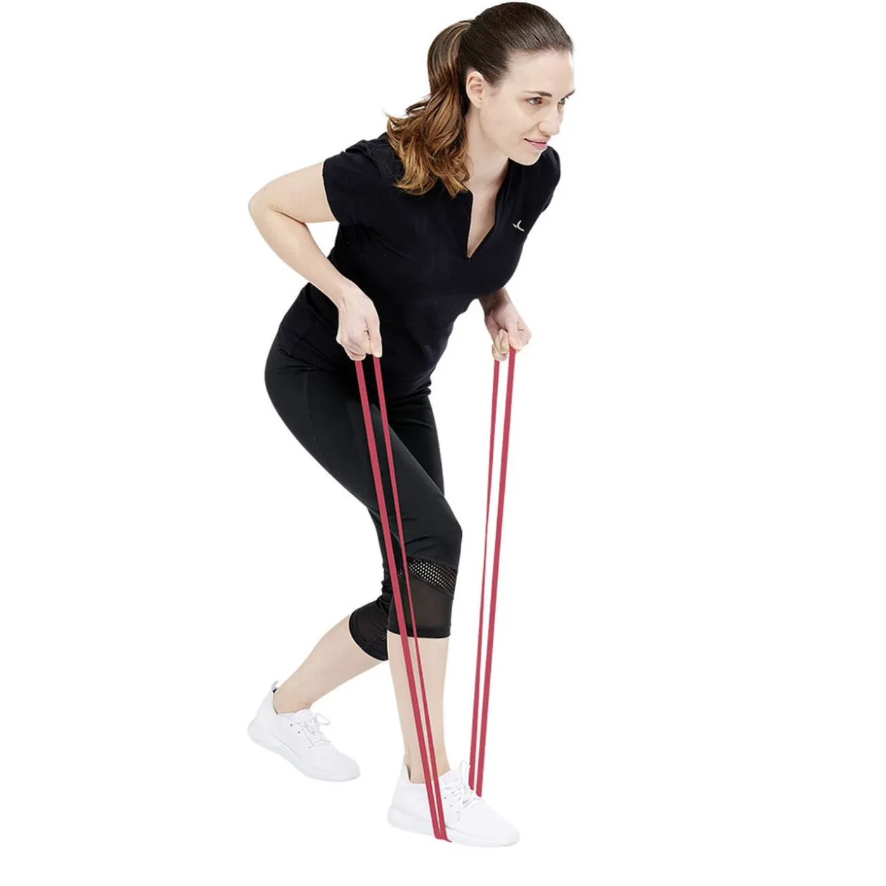 Élastique fitness force 7 à 16 rouge