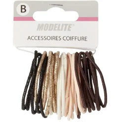 Élastique sans métal unis fins fil brillant x8