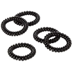 Élastique spirale noir brillant x8