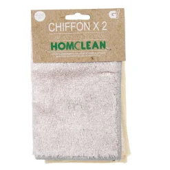 Lingette microfibre bambou naturel x2