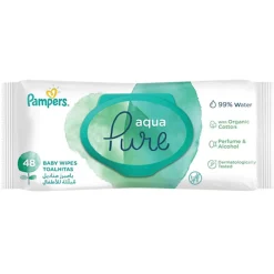 Lingette nettoyante Pampers Bébé Aqua pure x48