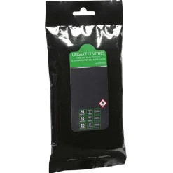 Lingette nettoyante pour vitres auto x20