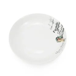 Lot de 4 assiettes à pâtes en porcelaine