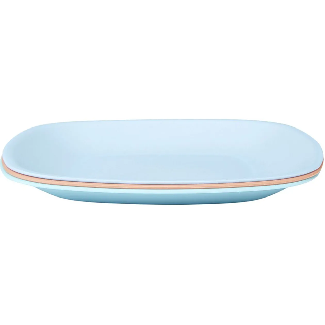 Lot de 3 assiettes colorées en plastique rigide