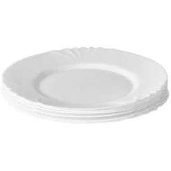 Lot de 6 assiettes plates Luminarc Opal Cadix