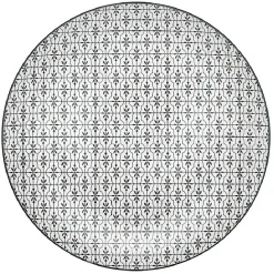 Lot de 4 assiettes plates motif géométrique en céramique