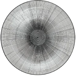Lot de 4 assiettes plates motif géométrique en céramique