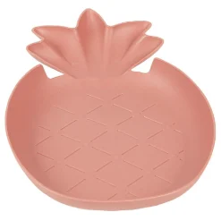 Lot de 3 assiettes plates en plastique forme ananas