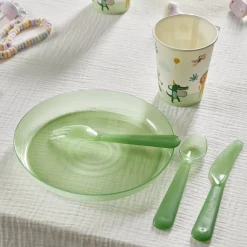 Lot de 4 assiettes pour enfant Ø18,5cm plastique coloré