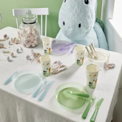 Lot de 4 assiettes pour enfant Ø18,5cm plastique coloré