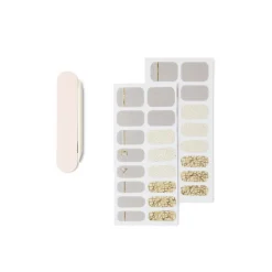 Lot de 24 autocollants vernis à ongles imprimés 6 coloris
