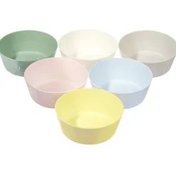 Lot de 6 bols en plastique réutilisable