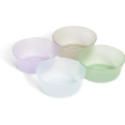 Lot de 4 bols pour enfant en plastique coloré Ø12xH.4,5cm