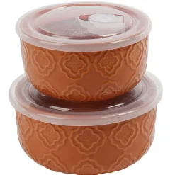 Lot de 2 boîtes alimentaires en céramique