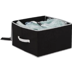 Lot de 2 boîtes de rangement avec 2 housses sous-vide noir