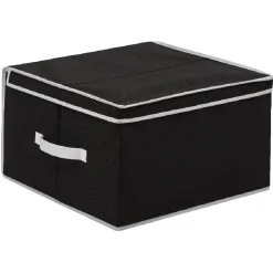 Lot de 2 boîtes de rangement avec 2 housses sous-vide noir