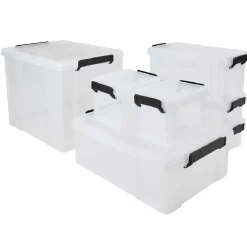 Lot de 7 box de rangements transparents multiple tailles