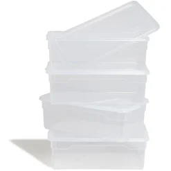 Lot de 4 box 11L plastique transparent