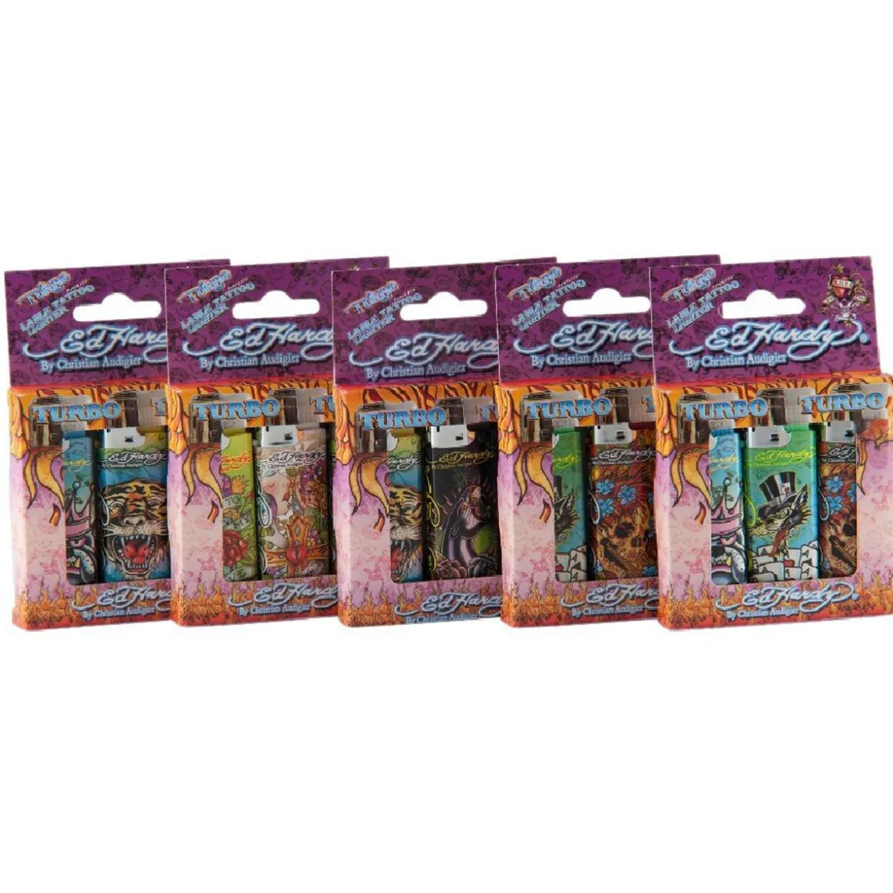 Lot de 3 briquets CURVE TURBO