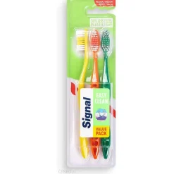 Lot de 3 brosses à dents Signal médium orange/jaune/vert