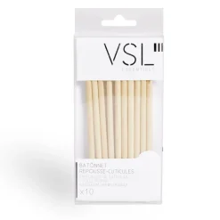 Lot de 10 bâtonnets repousse-cuticules en bambou