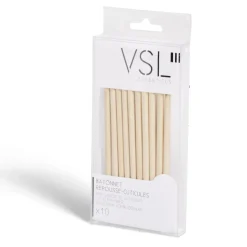 Lot de 10 bâtonnets repousse-cuticules en bambou