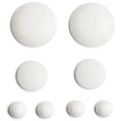 Lot de 8 butées adhésives plastique blanc