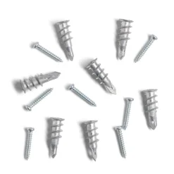 Lot de 7 chevilles autoforeuses avec vis Ø6x30mm charge 20kg