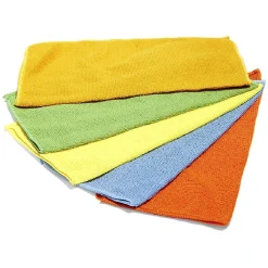 Lot de 5 chiffons microfibre 30x30cm polyester