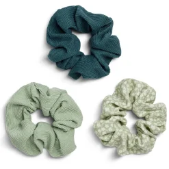 Lot de 3 chouchous scrunchies verts