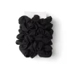 Lot de 8 chouchous scrunchies polyester côtelé noir
