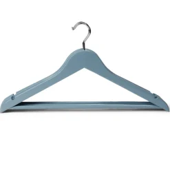 Lot de 5 cintres en bois et métal 44,5x23cm - 4 coloris