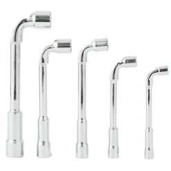 Lot de 5 clés à pipe Ø8/10/12/13/17mm métal gris