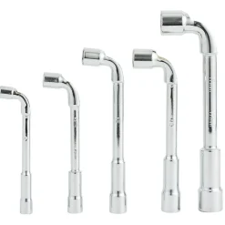 Lot de 5 clés à pipe Ø8/10/12/13/17mm métal gris