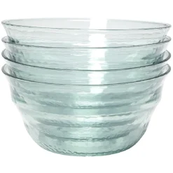 Lot de 4 coupelles en plastique effet martelé