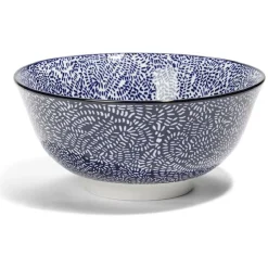 Lot de 4 coupelles 300ml porcelaine Ø15cm bleu et blanc