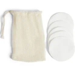Lot de 5 disques démaquillants en coton réutilisables Ø8cm
