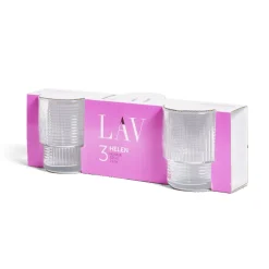 Lot de 3 gobelets en verre empilables 32,5cl