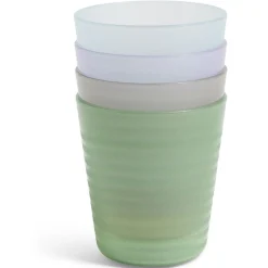 Lot de 4 gobelets pour enfant Ø7,7xH.8,5cm plastique coloré