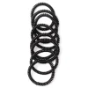 Lot de 8 élastiques à cheveux spirale caoutchouc noir
