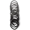 Lot de 15 élastiques à cheveux polyester noir et blanc aspect chiné