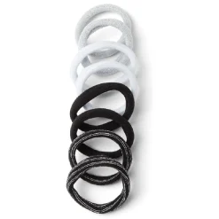 Lot de 8 élastiques à cheveux mousse polyester 4 coloris