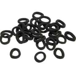Lot de 100 élastiques à cheveux noirs ou multicolores